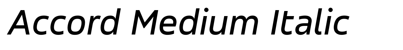 Accord Medium Italic